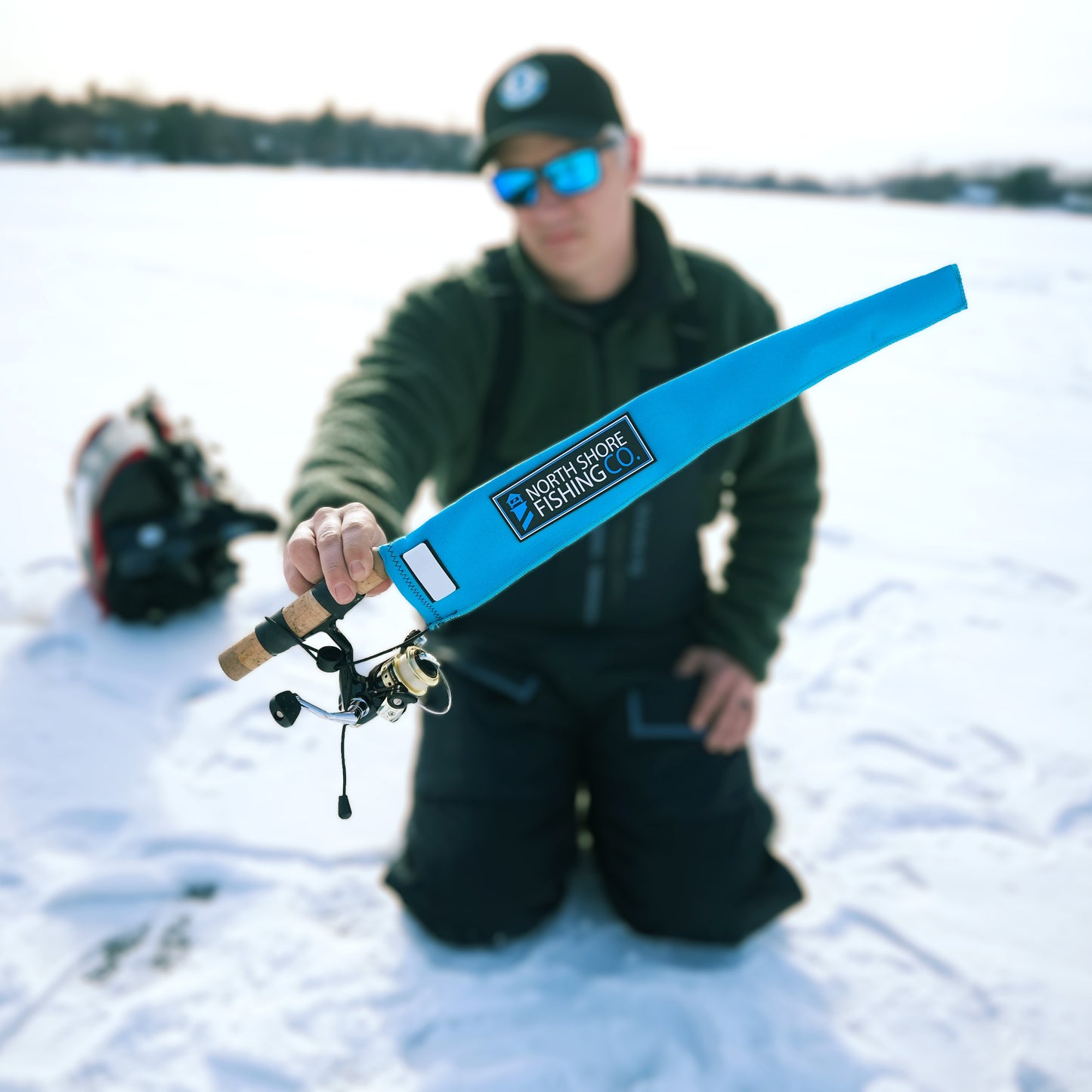 Premium Neoprene Ice Fishing Rod Sleeve